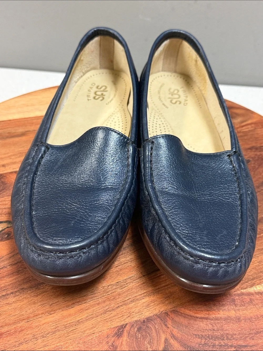 SAS Tripad Comfort Women’s 10 M Navy Blue Leather Loafers Made USA